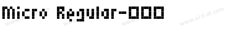 Micro Regular字体转换
